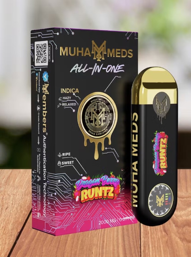 Muha Meds Disposable Indica Dragon Berry Runtz