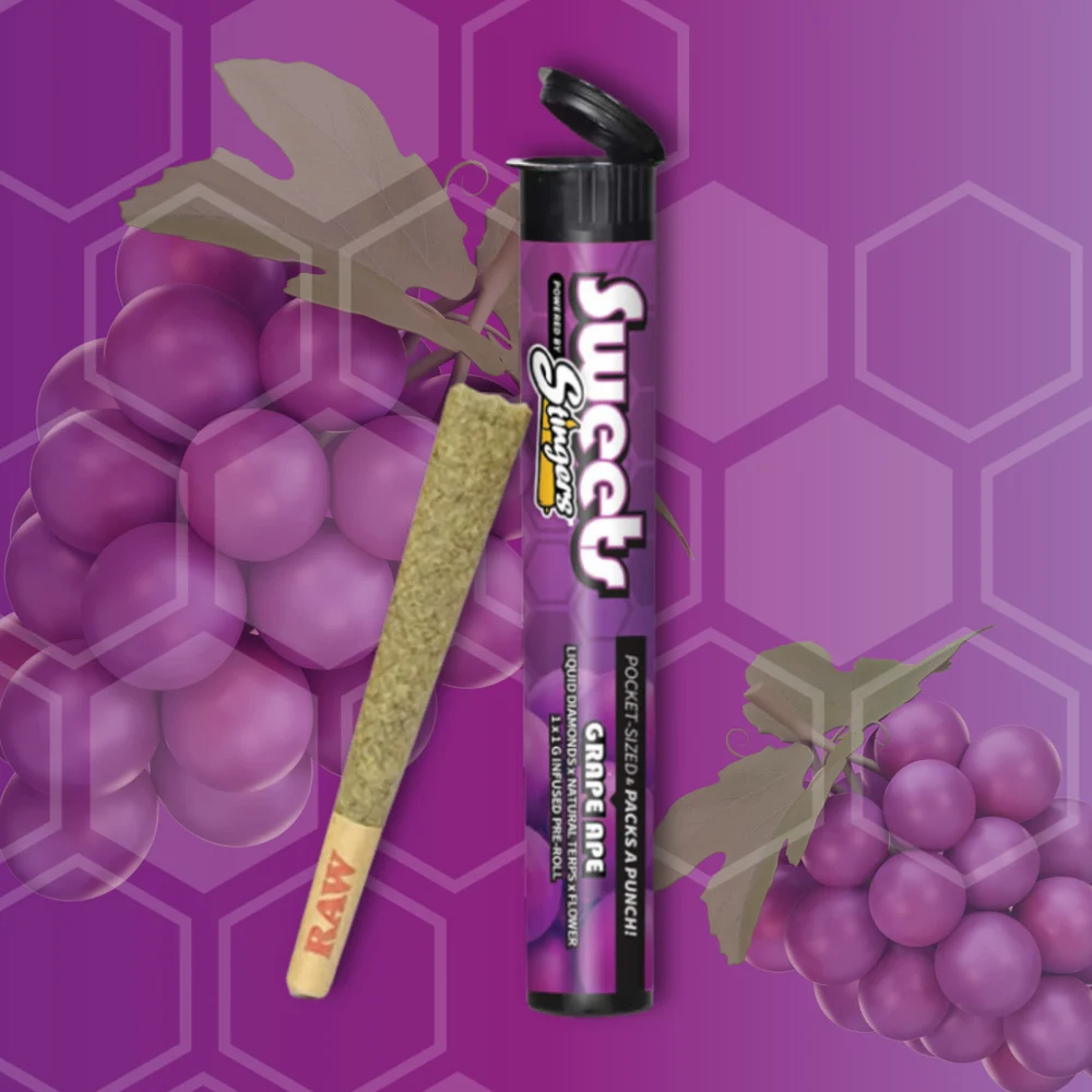 Grape Ape Distillate Infused | Pre Rolls