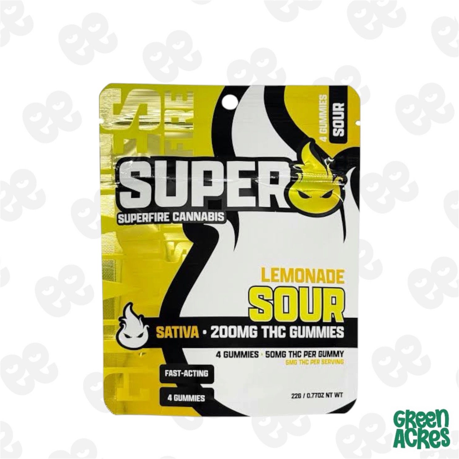 Superfire: Sour Lemonade 200MG Gummies