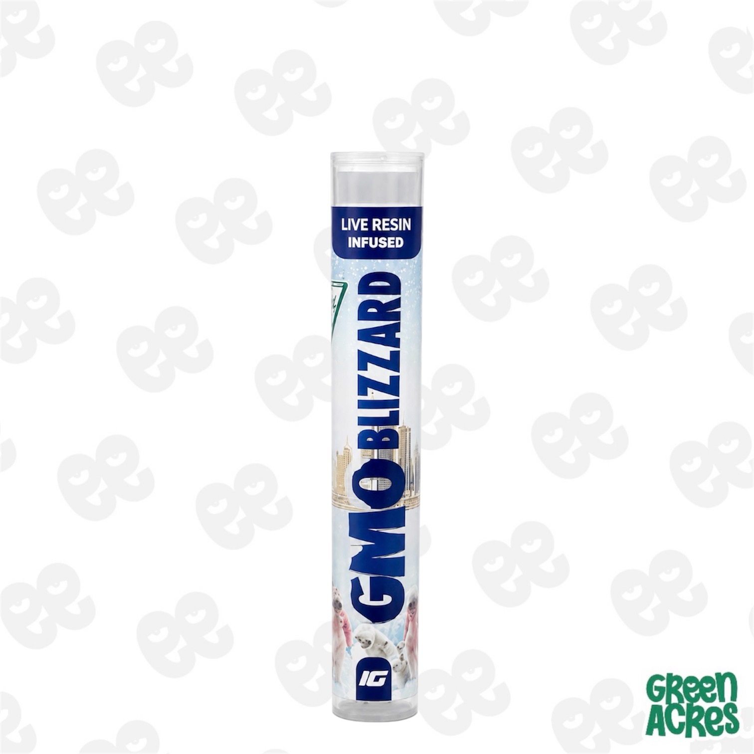 Xotic Brandz: GMO Blizzard 1.2G Live Resin Infused Preroll