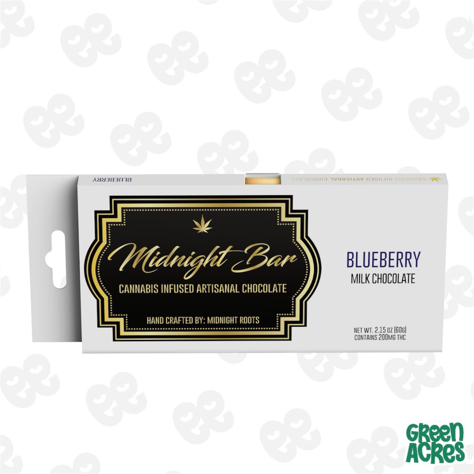 Midnight: Blueberry Milk Chocolate 200MG Bar