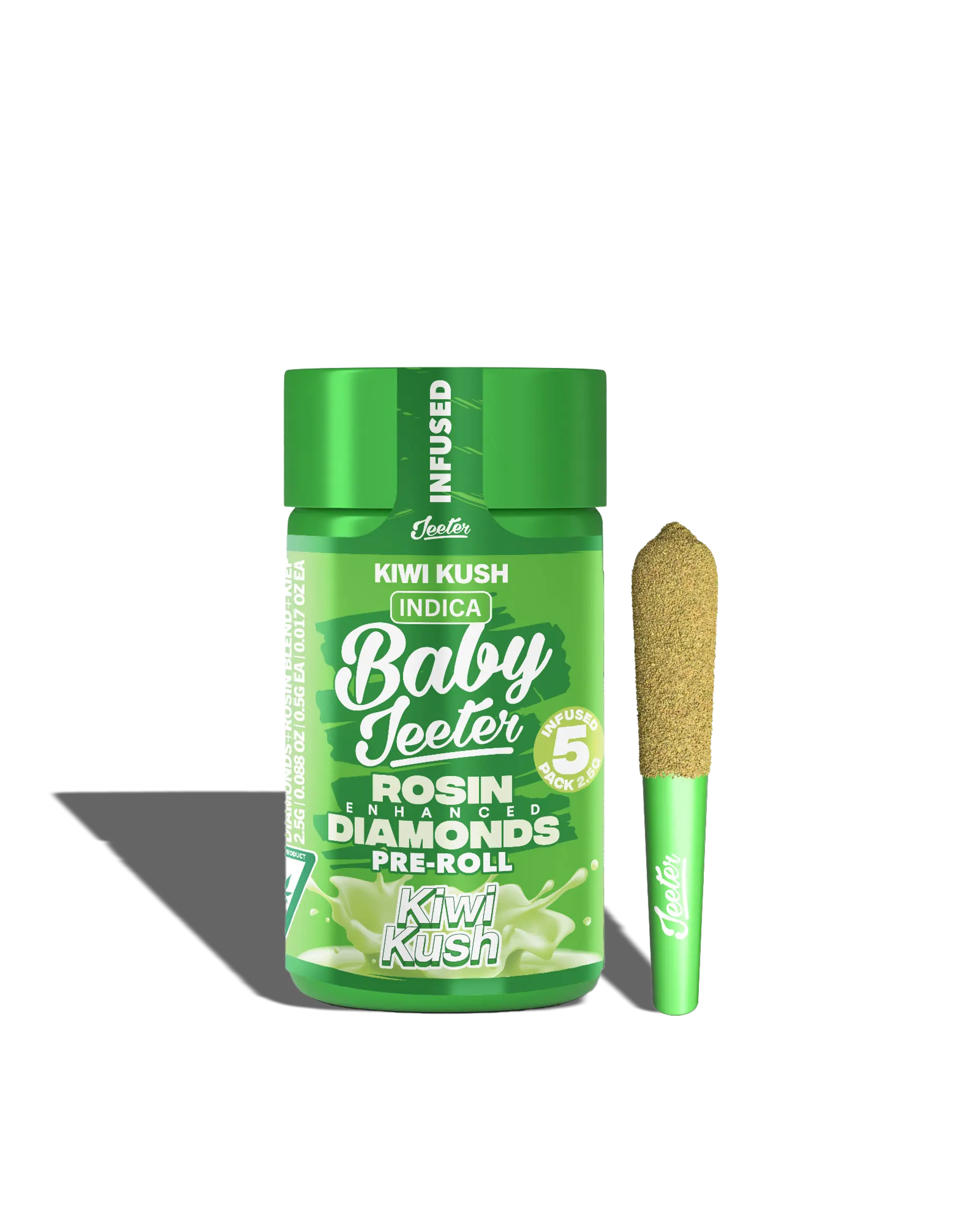 Kiwi Kush Baby Jeeter Infused Pre-Roll 5-Pack | 2.5g