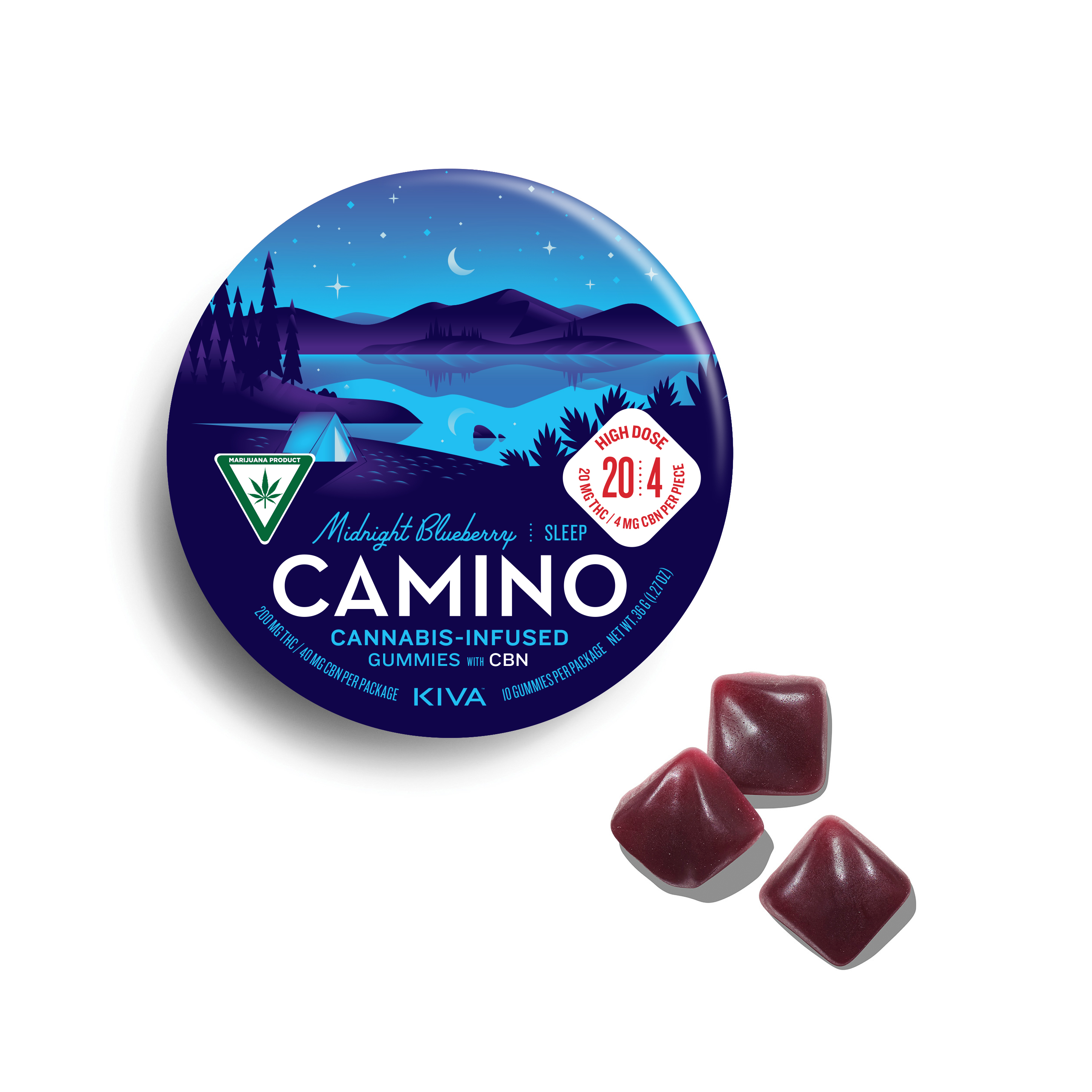 Midnight Blueberry   200mg Gummy