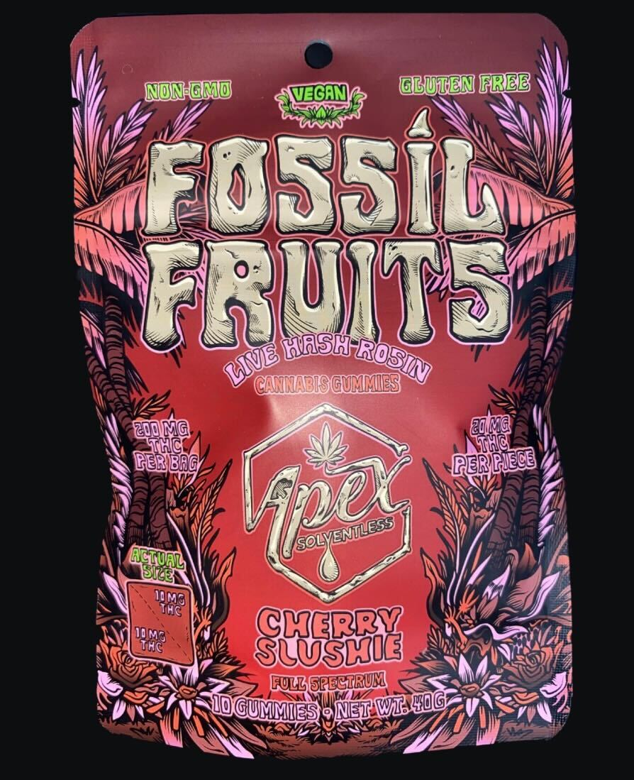 Fossil Fruits | Cherry Slushie Rosin Gummies | 200mg