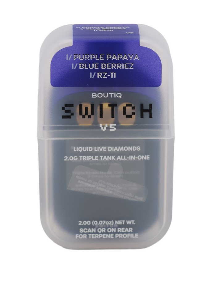 Boutiq Switch V5 | Triple Tank Disposable 2g | Purple Papaya x