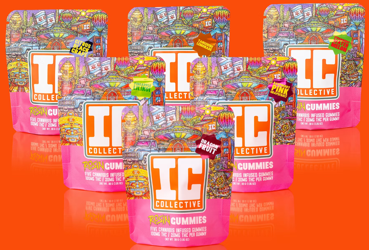 IC Collective Live Rosin Gummies Raspberry Jam Sesh (H) 100mg