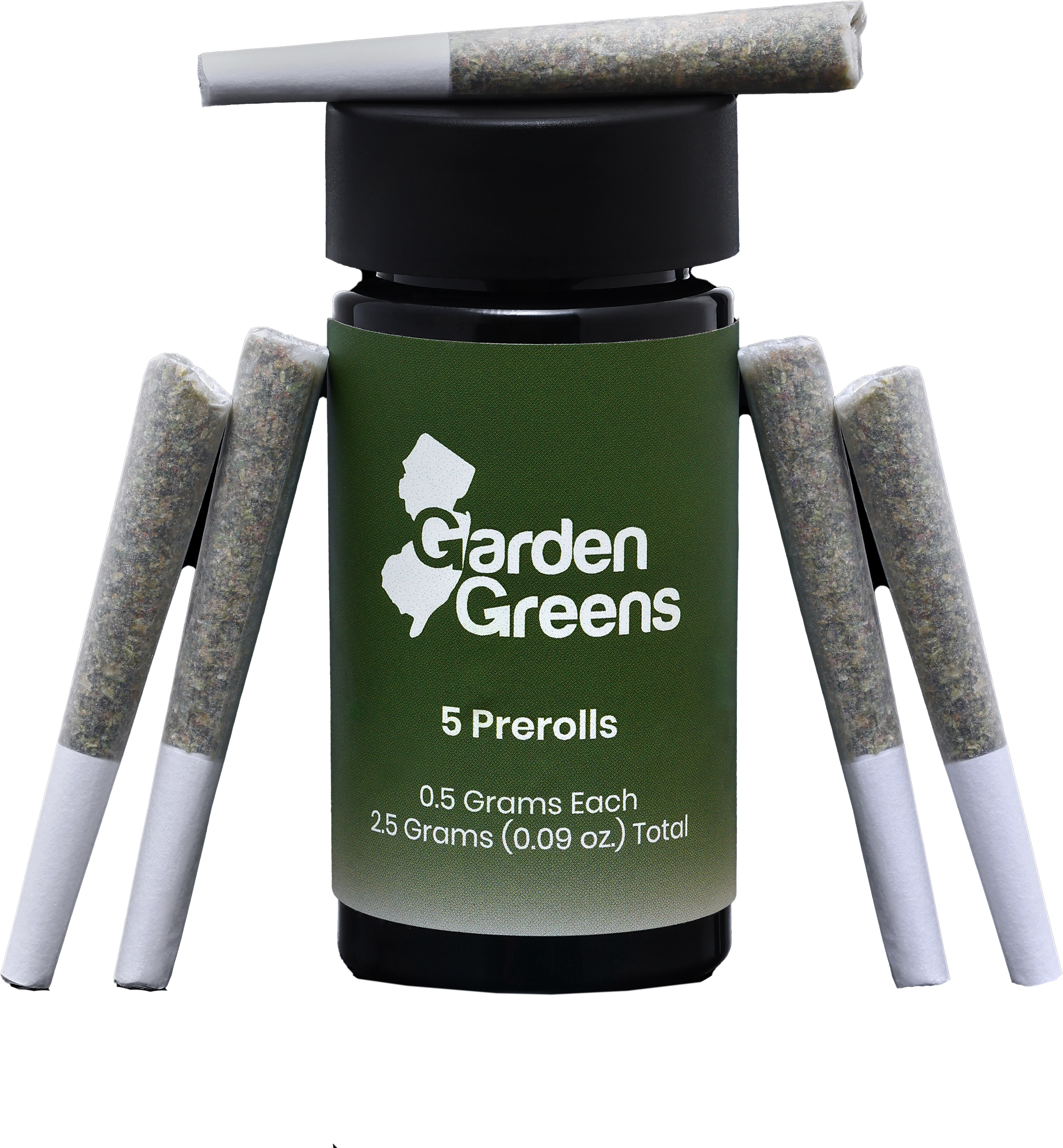 Garden Greens | Pre-Roll Pack | Headshot | 5pk/2.5g