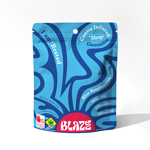 BLAZE GUMMY - Blue Raspberriezzz 2:2:1 CBN:CBD:THC 500mg