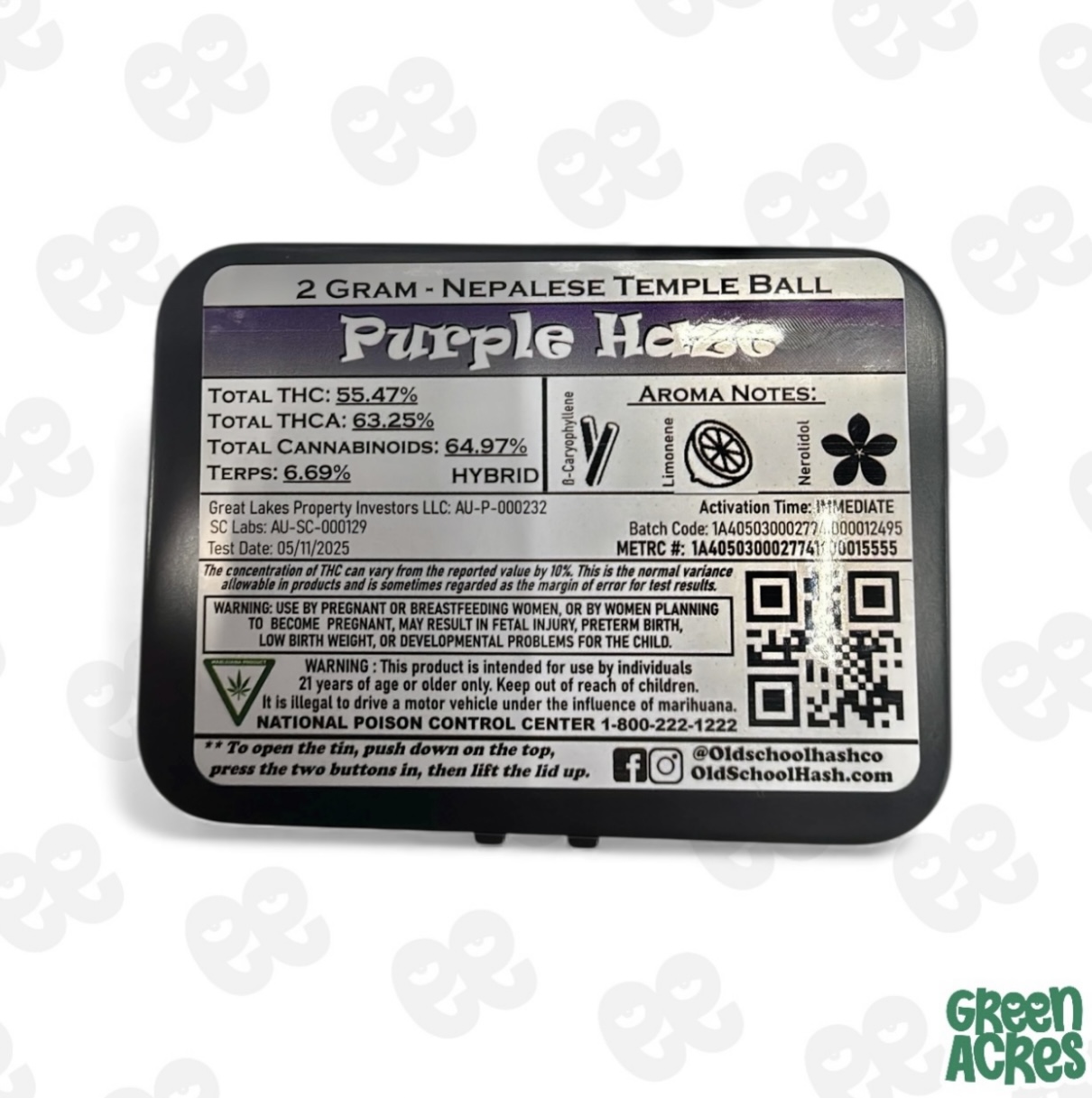 Purple Haze 2G Temple Ball
