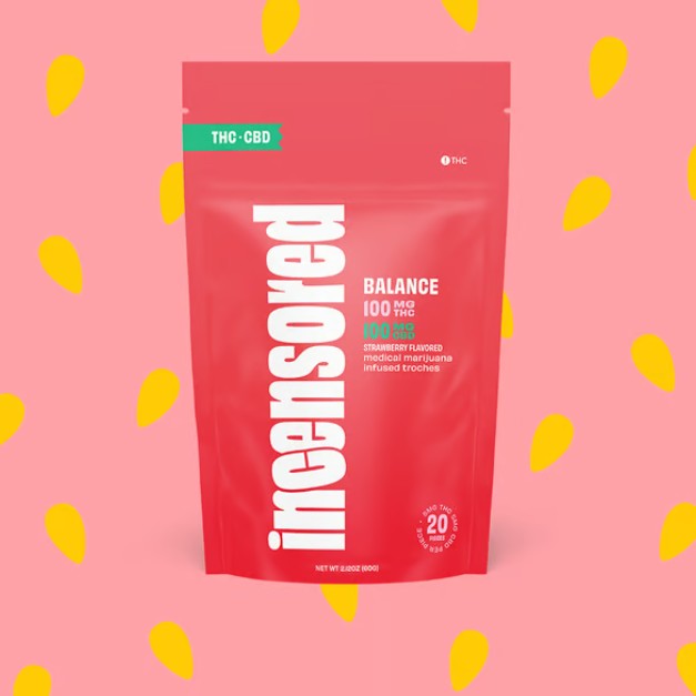 Strawberry Troches 5mg/5mg/20pk 100mgthc/100mgcbd