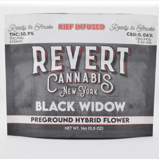 Revert - Black Widow Kief Infused Ground Flower - 14g