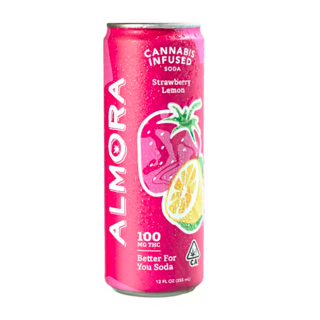 Strawberry Lemon Prebiotic Soda Almora