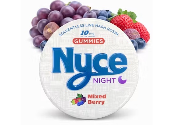 Nyce - Mixed Berry Solventless Live Hash Rosin Gummies 10pk - 100mg