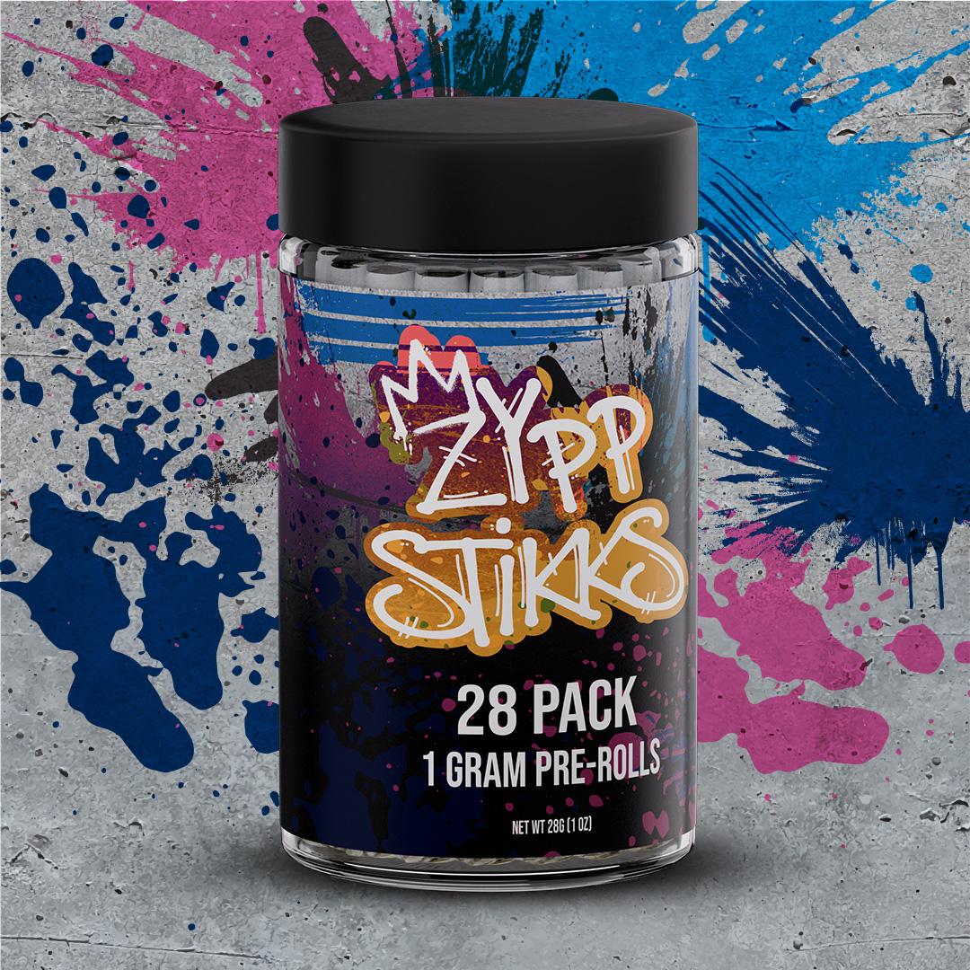 My Zypp Stikks 28 Pack x 1g Prerolls - Gelonade
