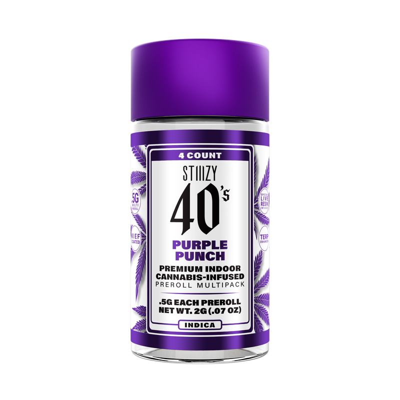 Stiiizy 40's Purple Punch .5g Infused Preroll 4pk