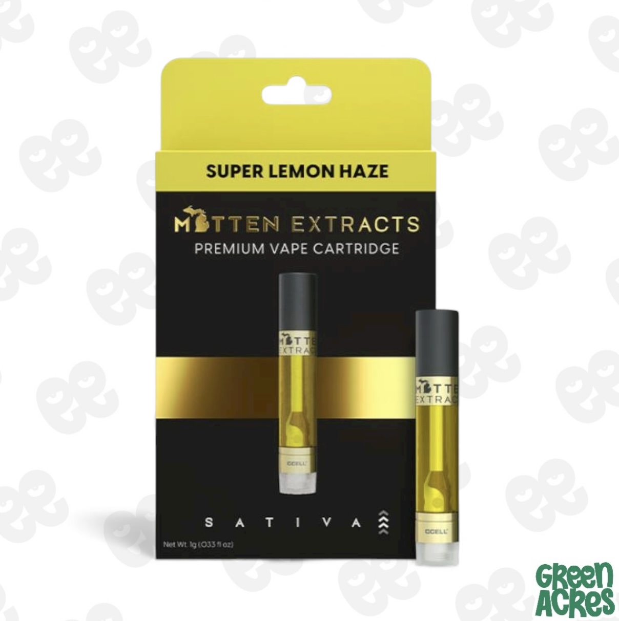 Mitten Extracts: Super Lemon Haze 1G Cartridge (S)