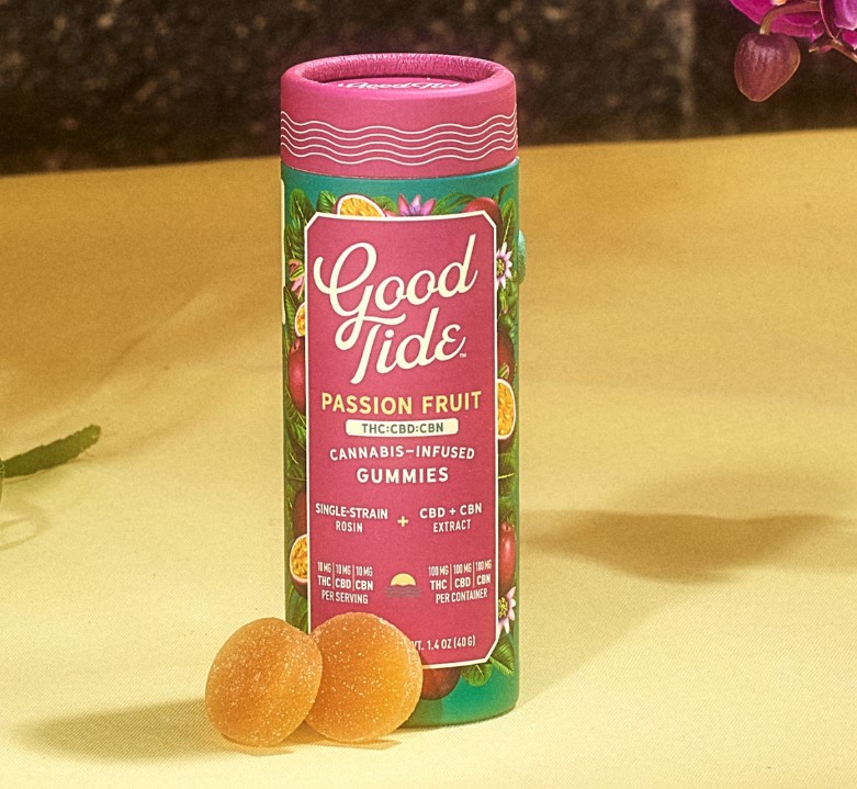 Good Tide Passionfruit Solventless Hash Gummies (10 X 10:10:10mg)
