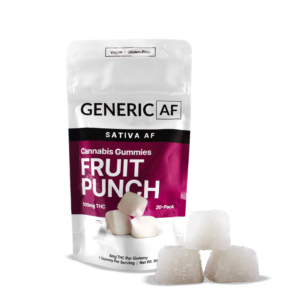 Generic AF | Gummy | Fruit Punch | 100mg 20pk