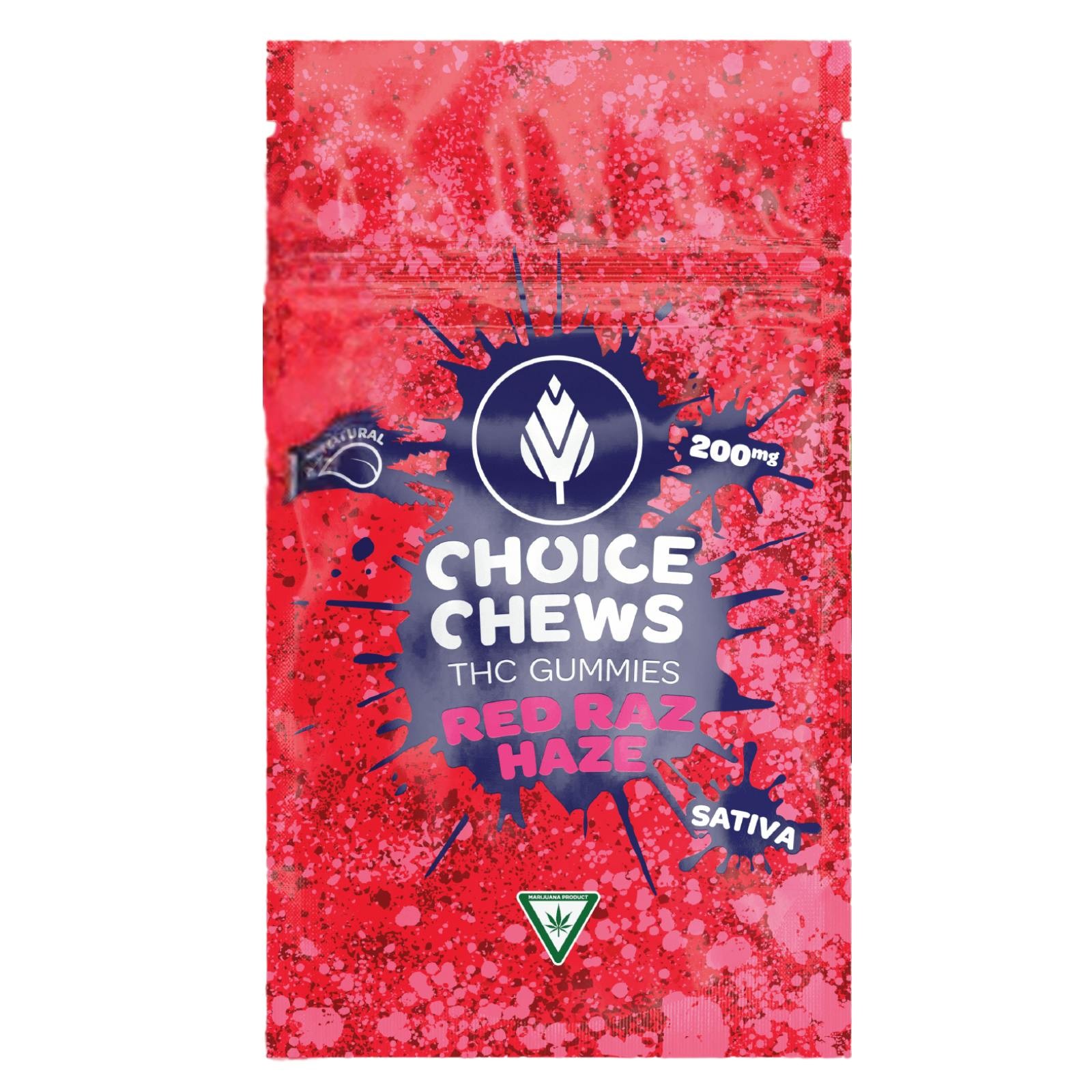 Choice Gummies - Red Raz Haze (S) - 200mg