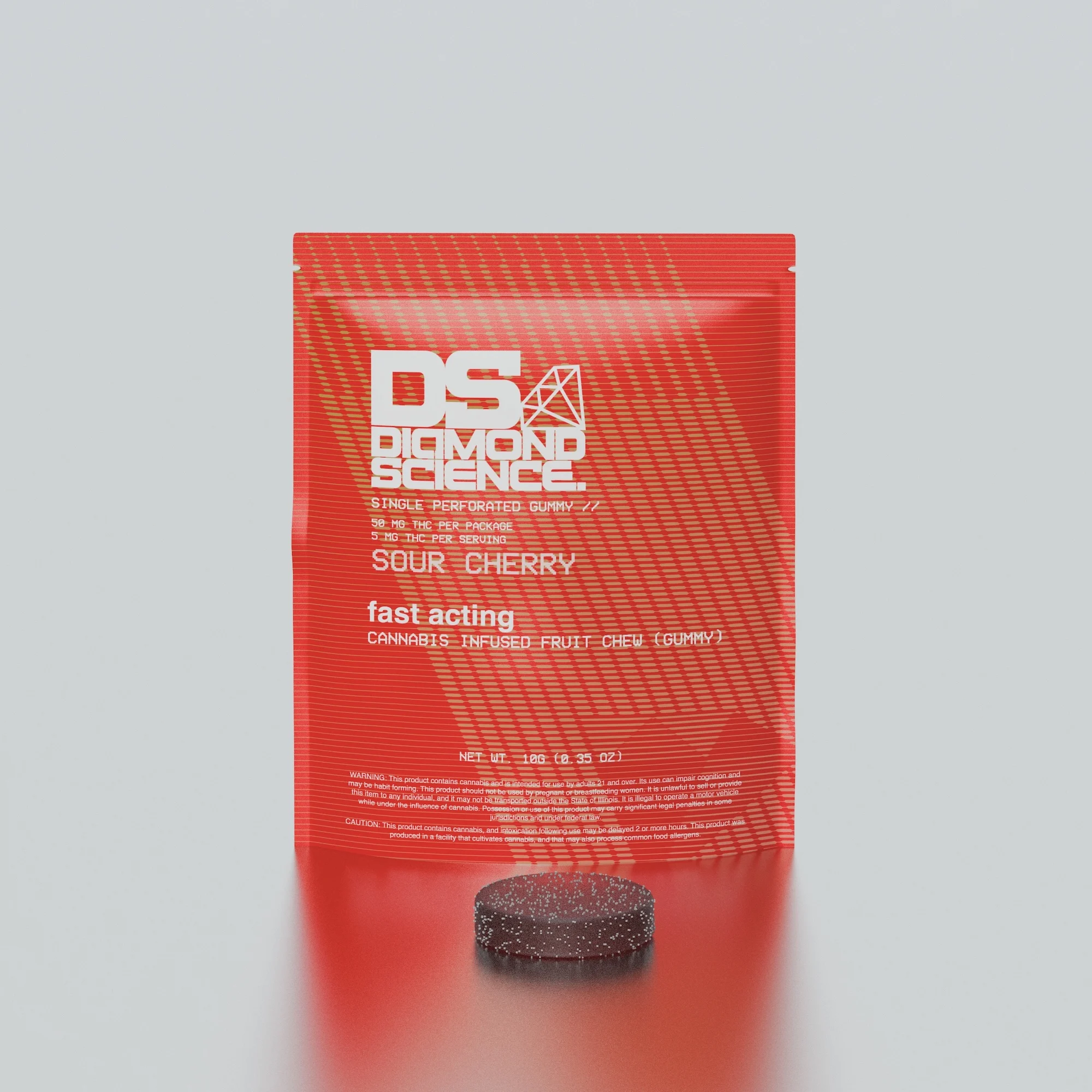 Diamond Sciences Gummies Sour Cherry (I) 100mg 2pk
