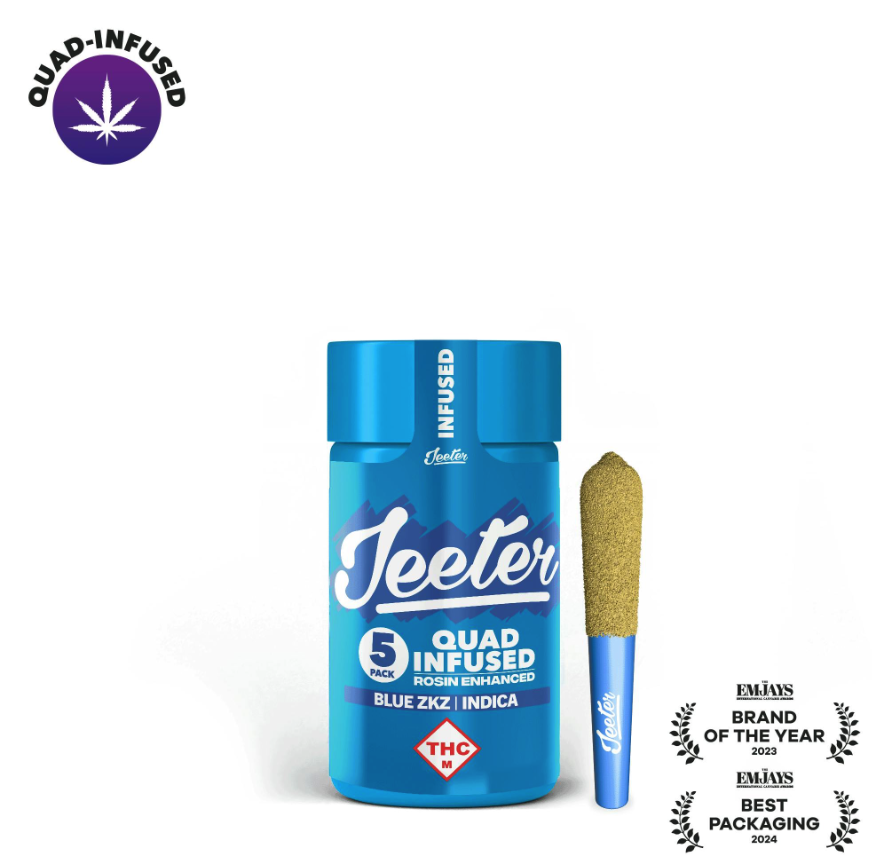 Baby Jeeter - Blue ZKZ 5pk Quad-Infused Prerolls