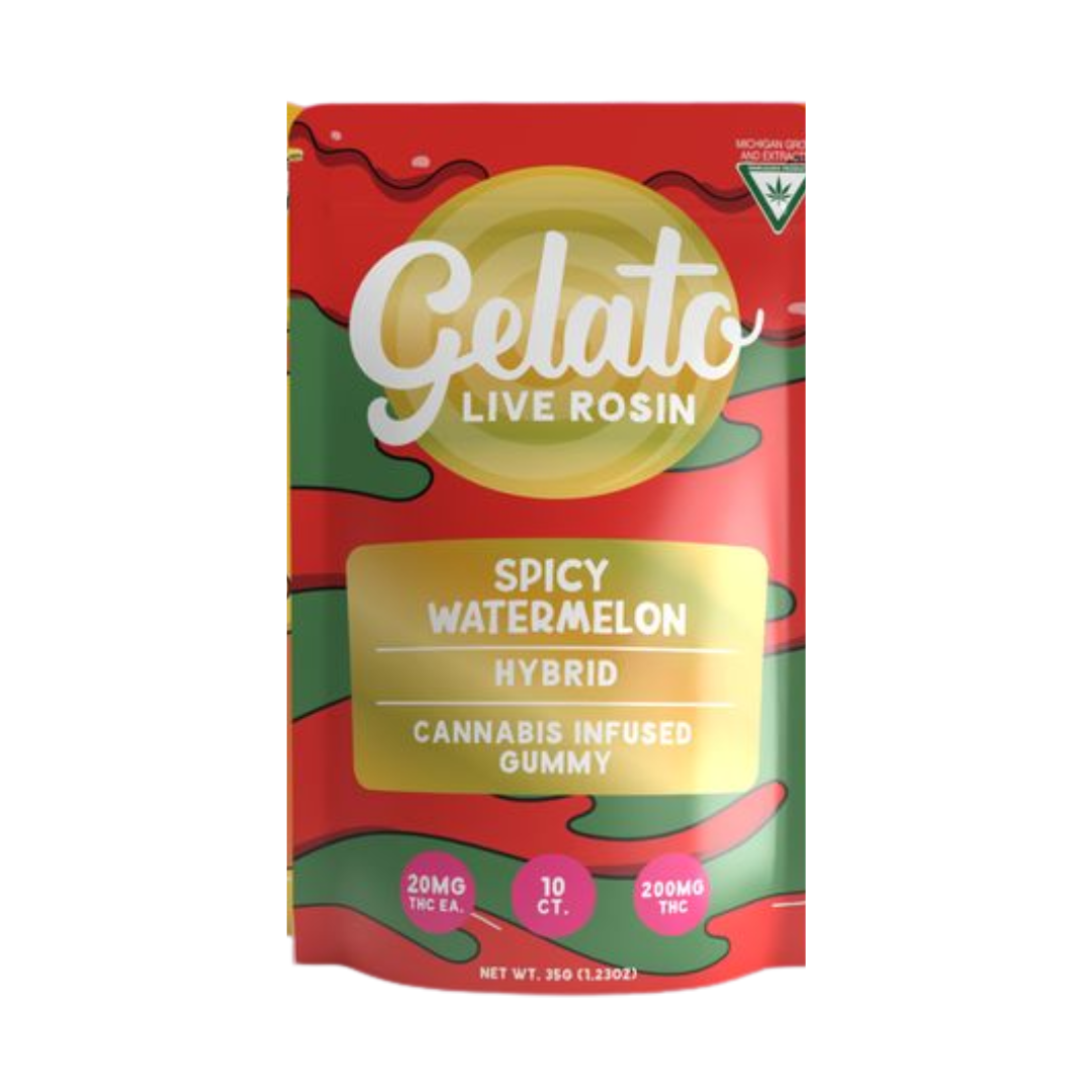 Gelato | Spicy Watermelon Live Rosin Gummies | 200mg