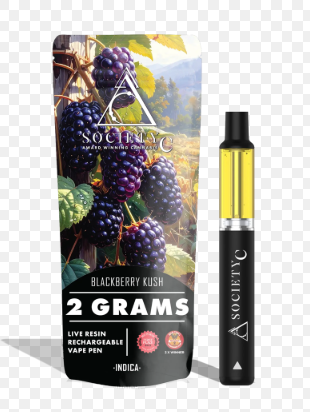Disposable | Live Resin | Blackberry Kush | 2g | Society C