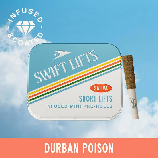 Short Lifts Infused (Kief Coated) 5pk | Durban Poison | 2.5g  (Sativa)