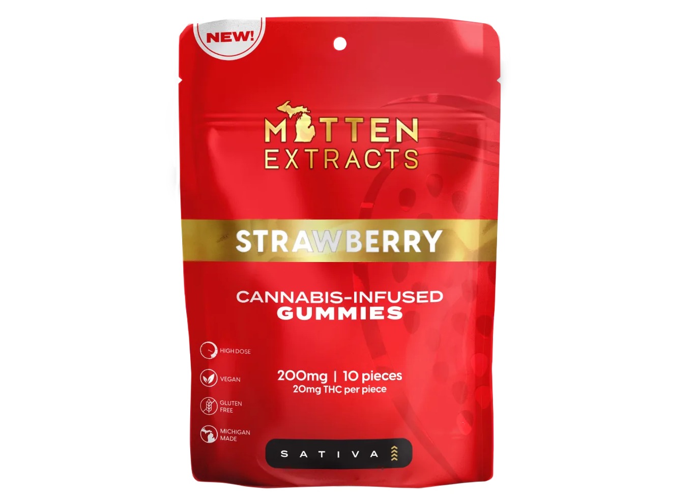 Mitten Extracts - Effect Gummies - 200mg - Strawberry - Sativa