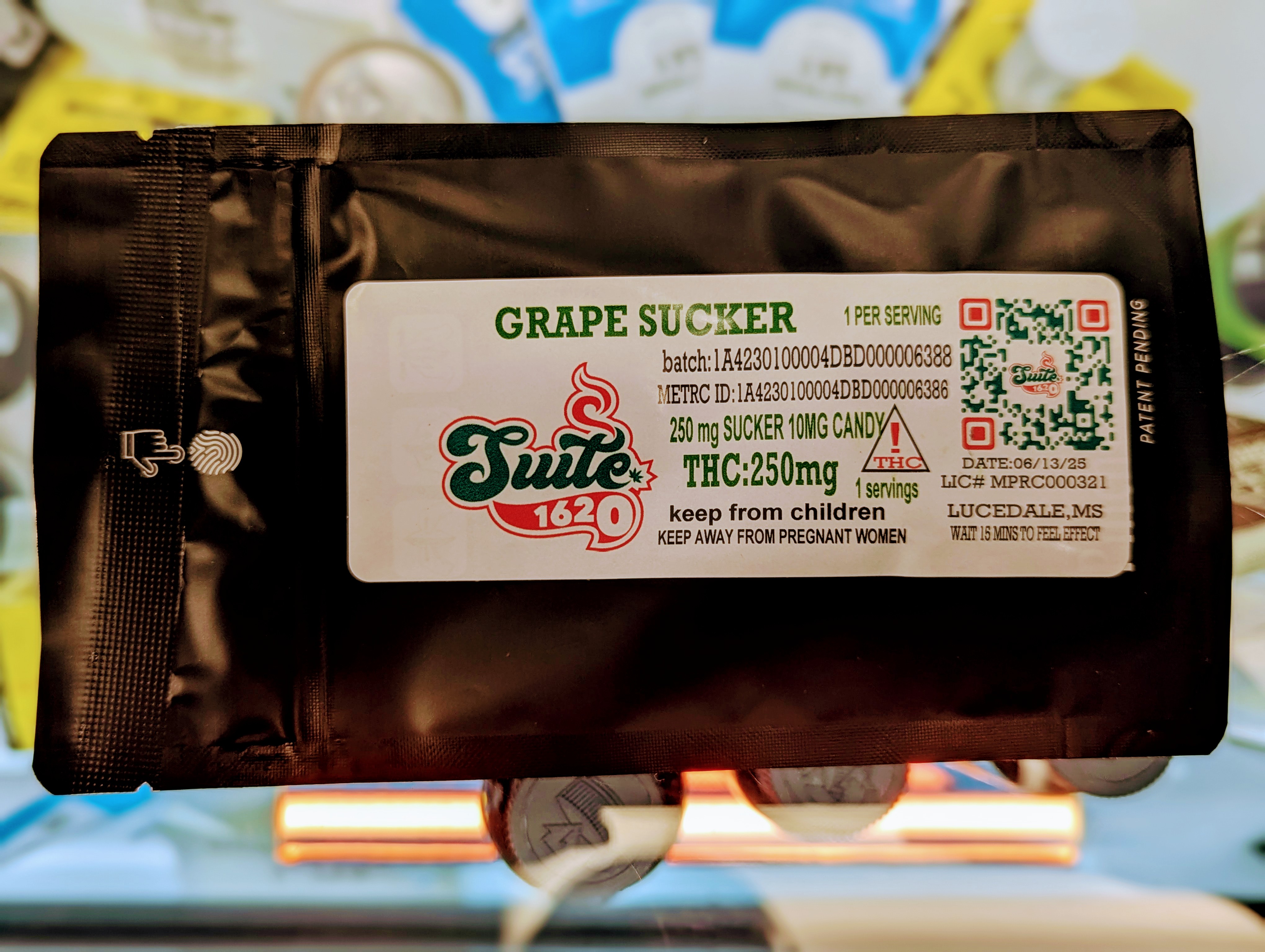 Grape Balls Of Fire Sucker