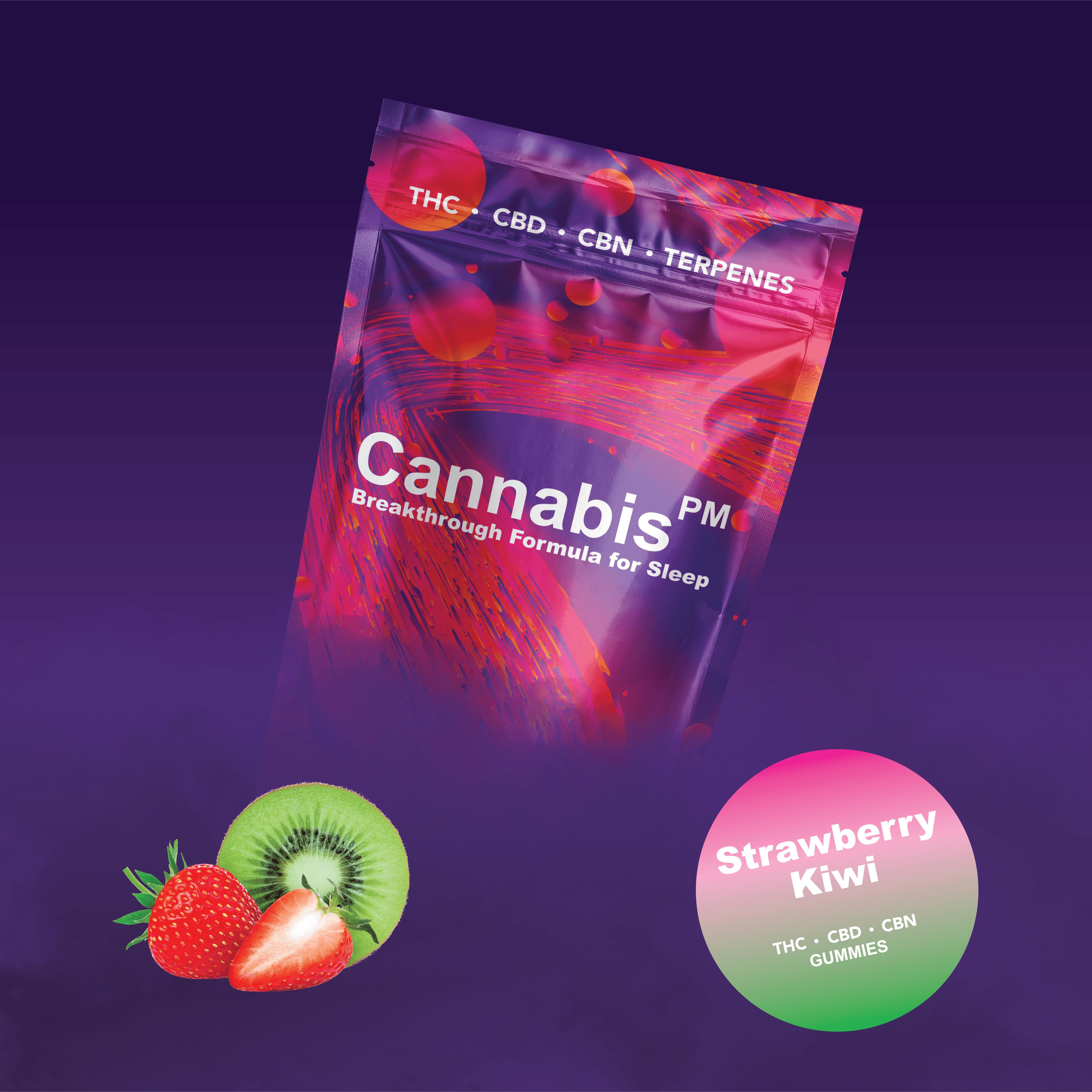 Choice Cannabis PM | Strawberry Kiwi | Infused Gummies | 50mg THC:CBD:CBN