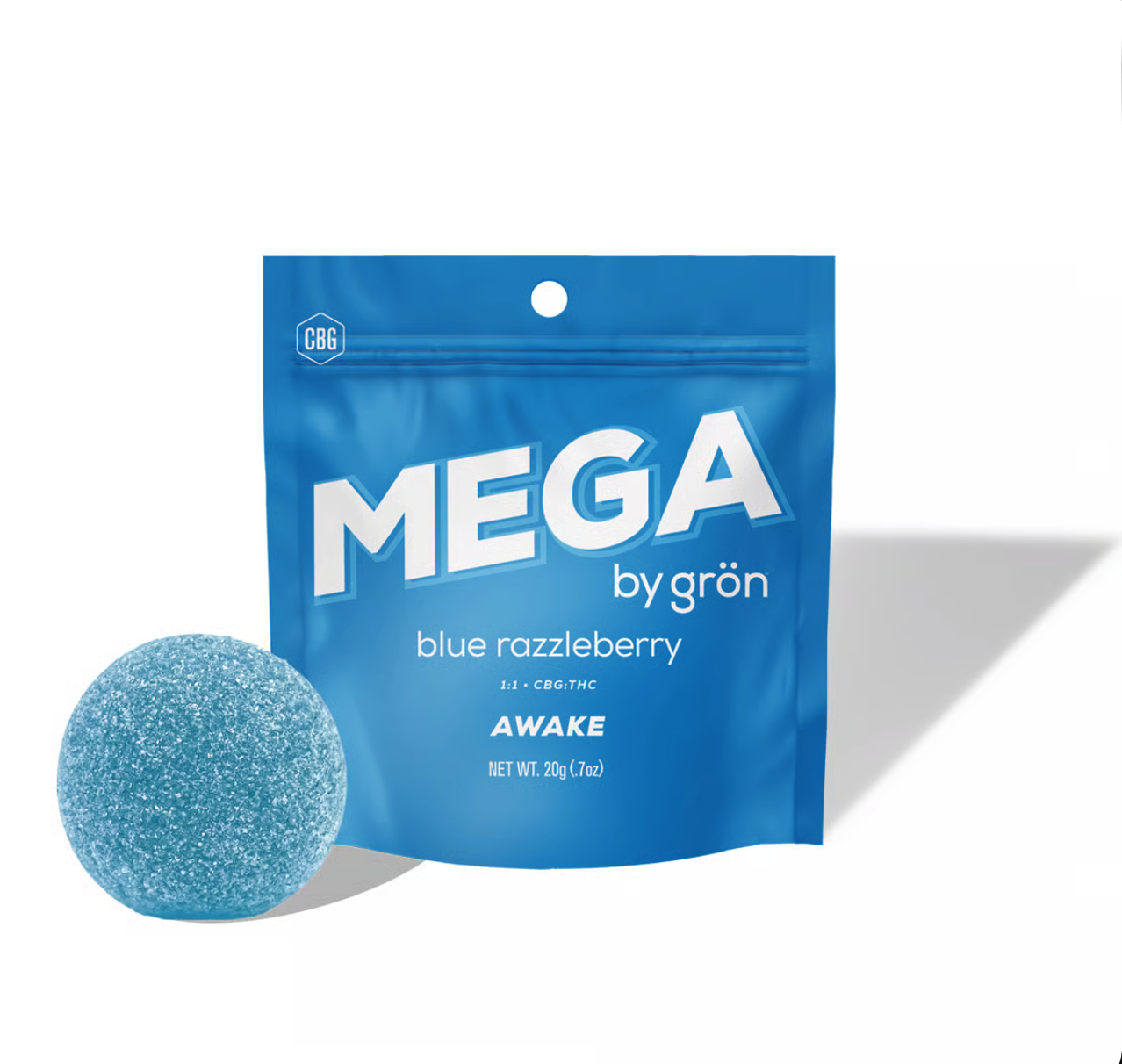 Gron - 1:1 CBG  Blue Razzleberry Mega Pearl