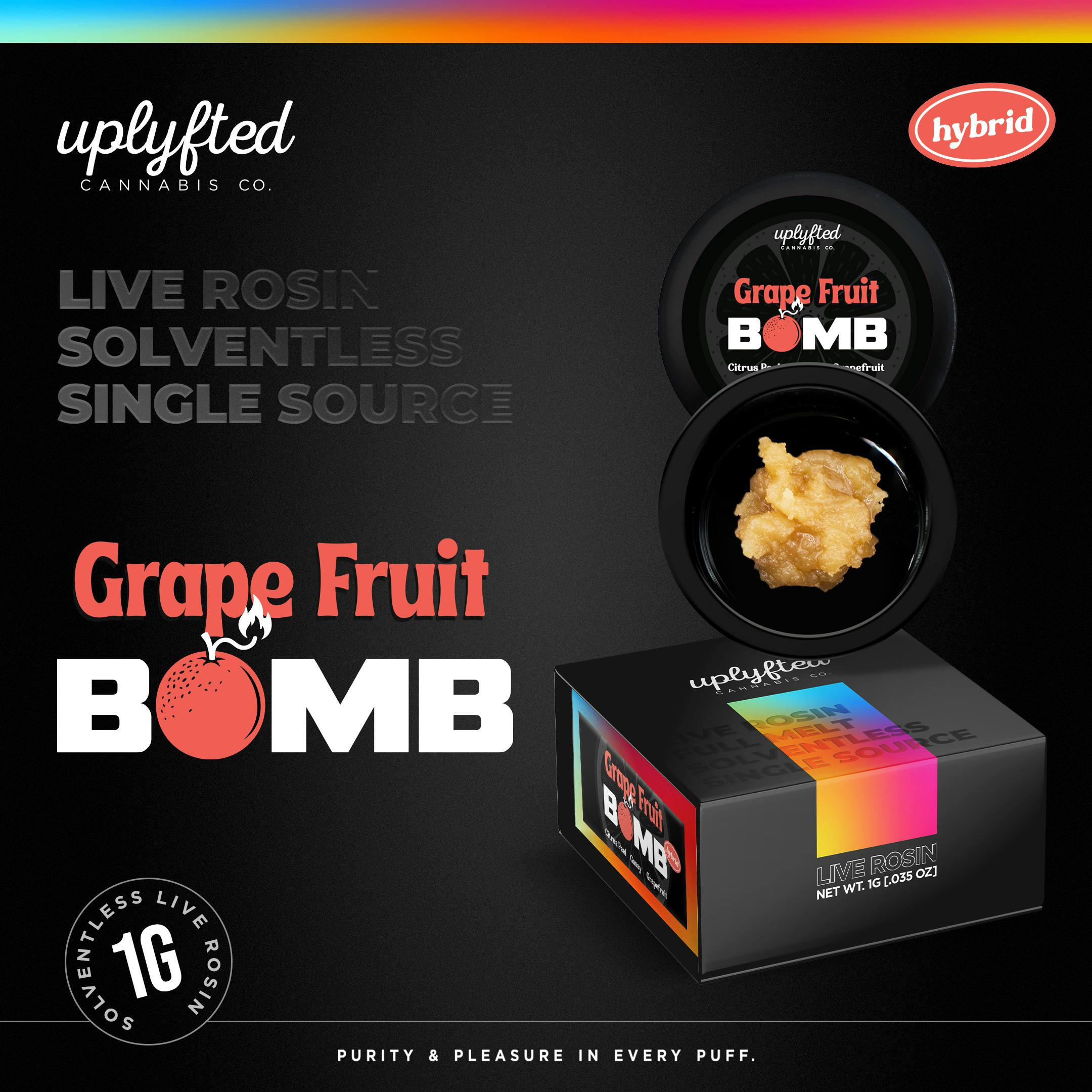 Uplyfted: Grapefruit Bomb 1G Live Rosin