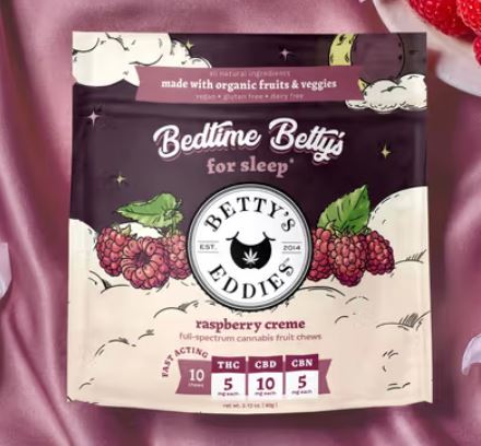 Betty's Eddies | Raspberry Cream Fruit Chews | 50mg product photo