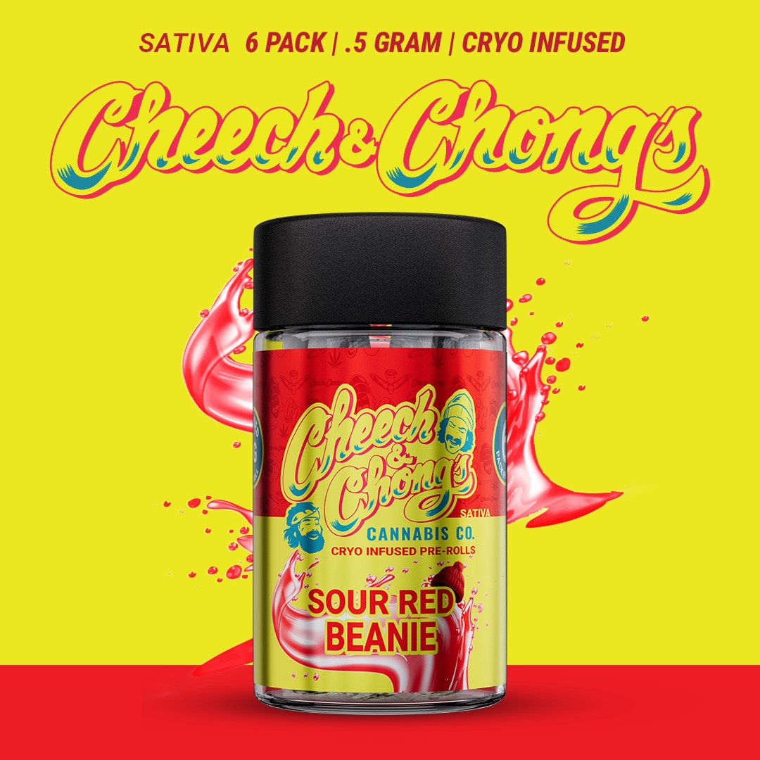 Cheech & Chong x 6 Pack Infused Pre-Rolls | Sour Red Beanie
