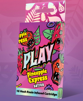 PLAY | Pineapple Express | Hash Infused Distillate Vape Cart | 1g | Sativa