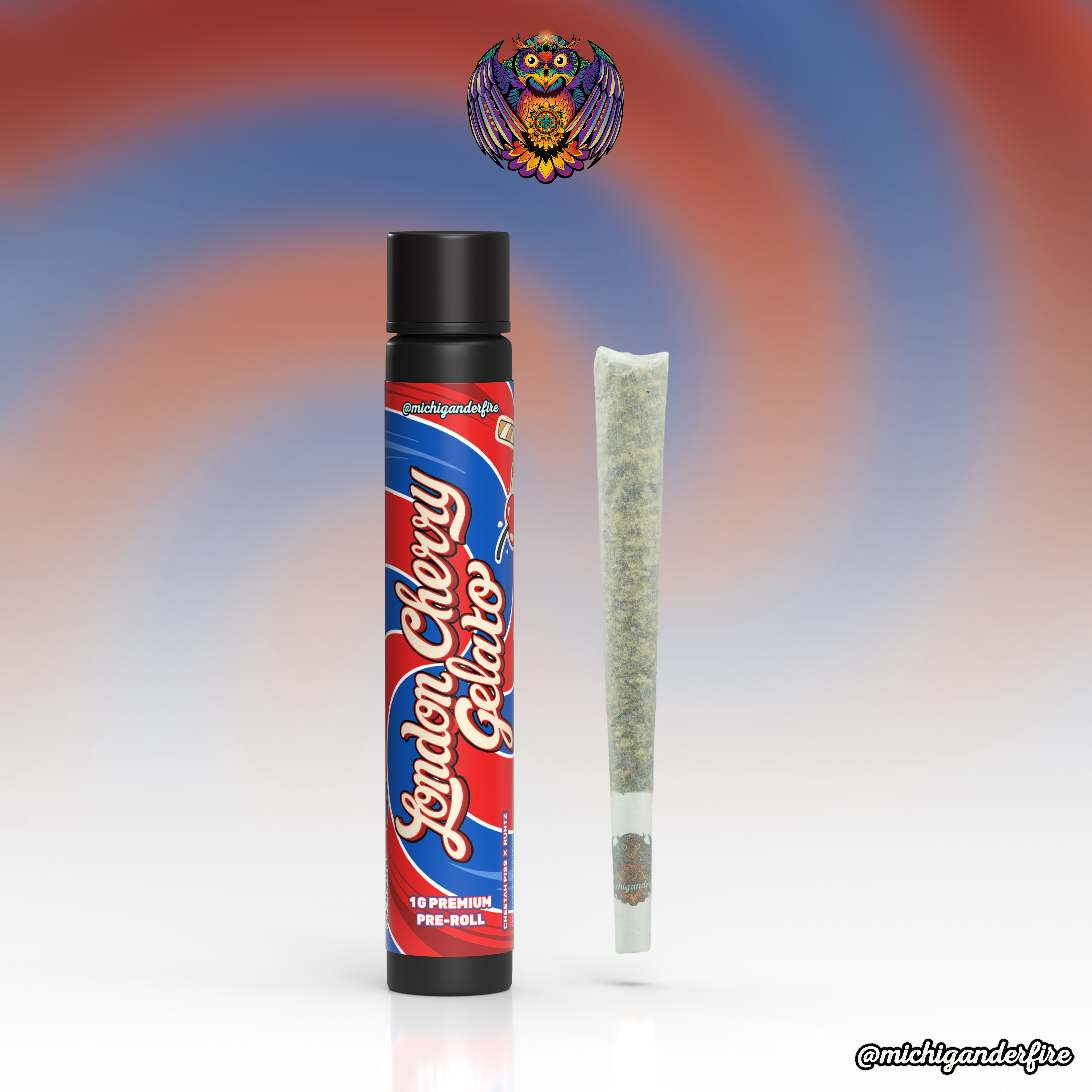 Michigander Fire London Cherry Gelato Pre Roll