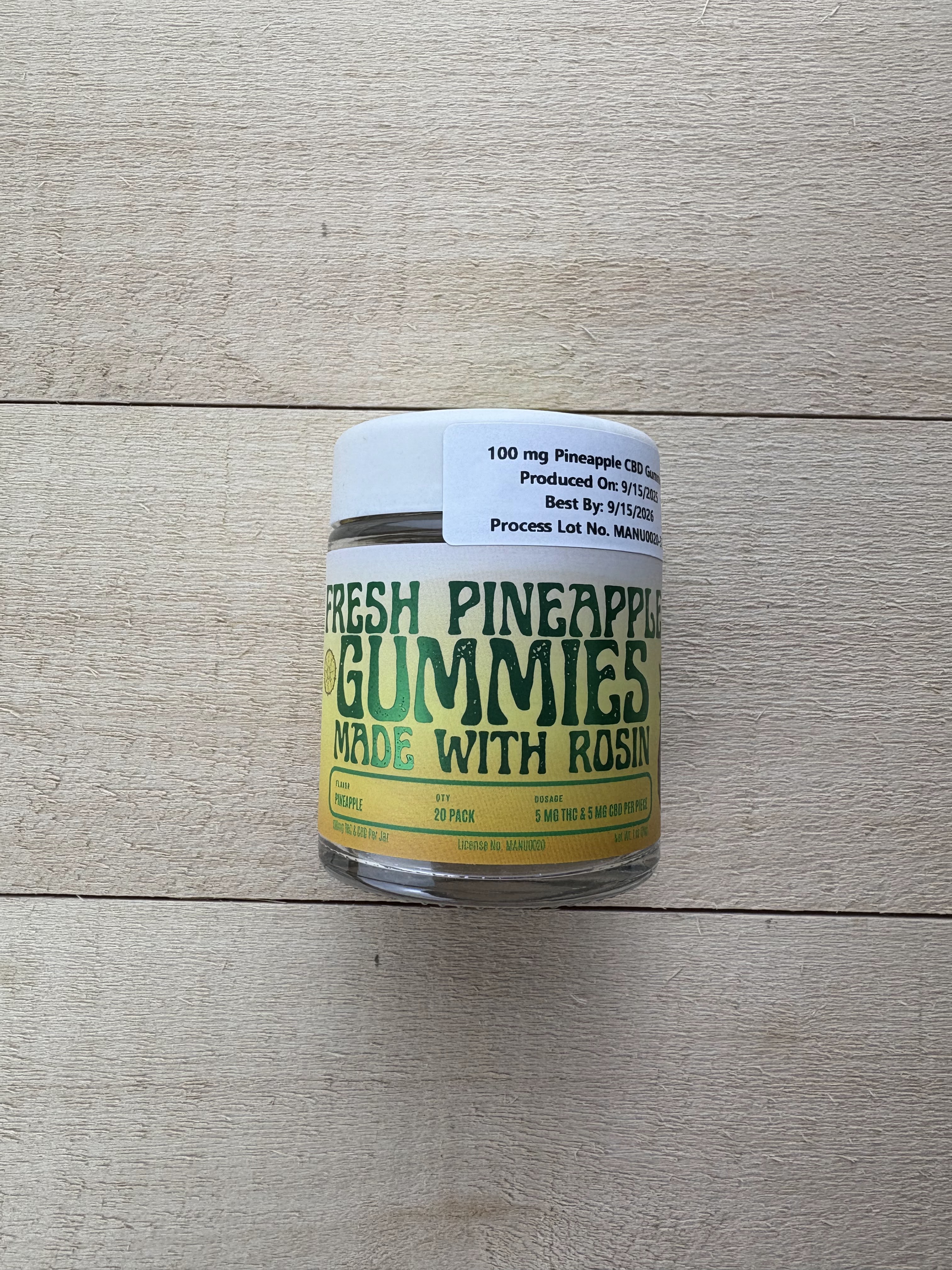 Pineapple Thc Cbd Rosin Gummies