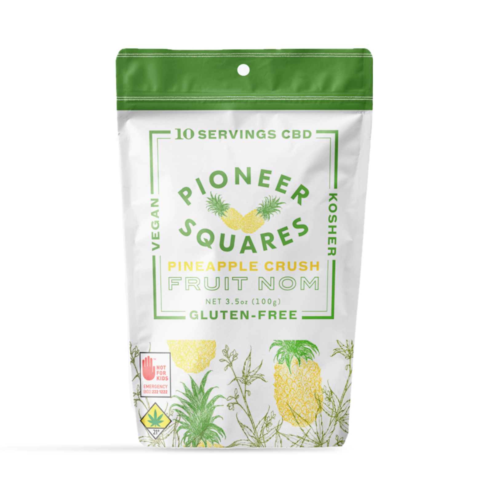 1:1 Gummies Pineapple Crush [10pk] (50mg CBD/50mg THC)