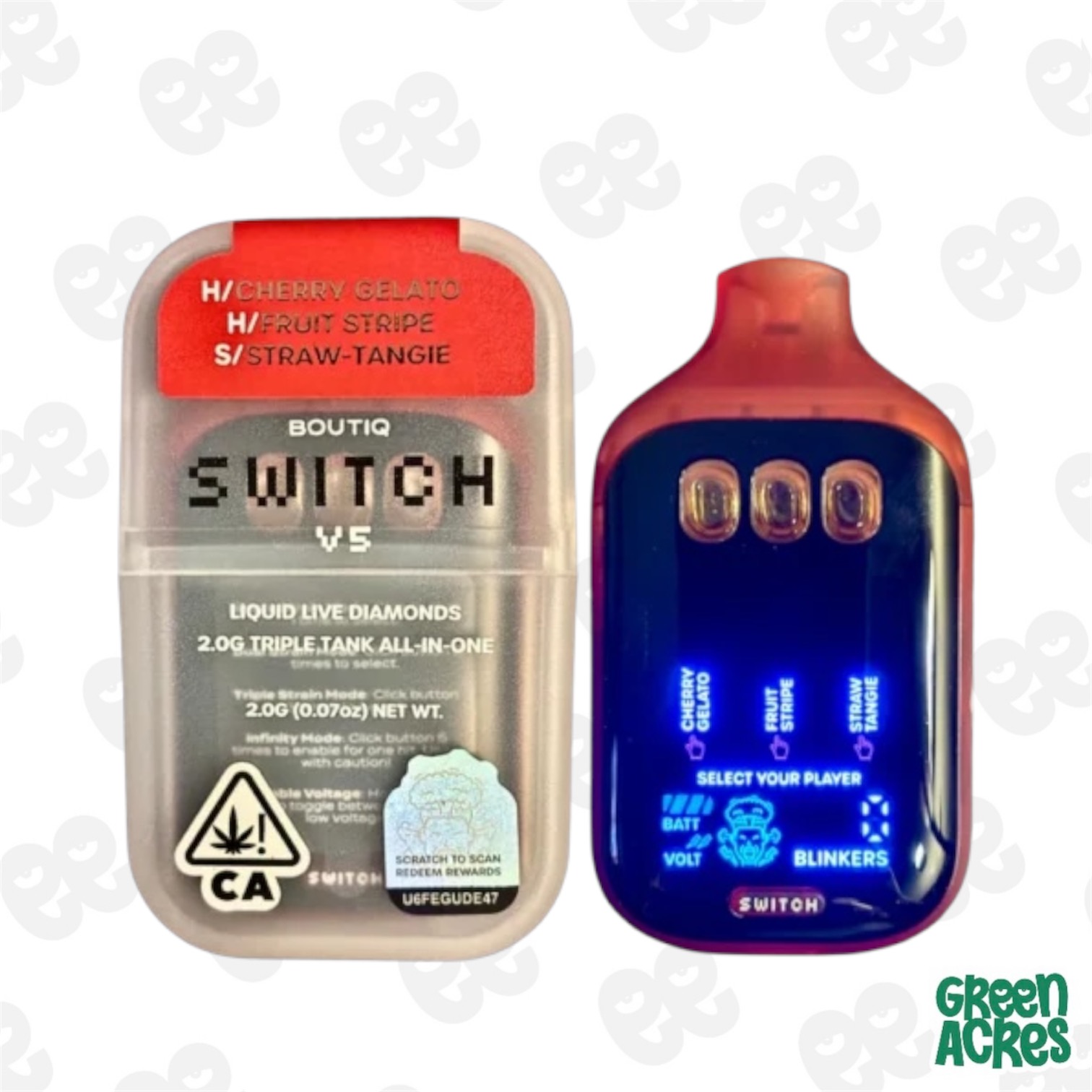 Boutiq: Cherry Gelato X Fruit Stripe X Straw-Tangie 2G Switch Disposable