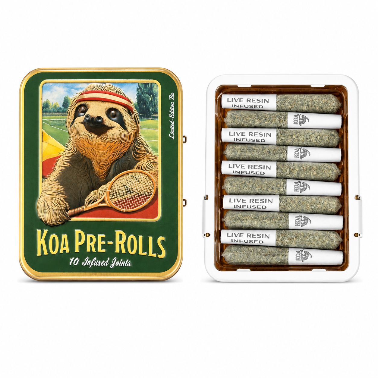 KOAS - JOHN SMACK-N-ROLL - RESIN INFUSED .5G PRE-ROLLS -  3.5G 10 PK - INDICA