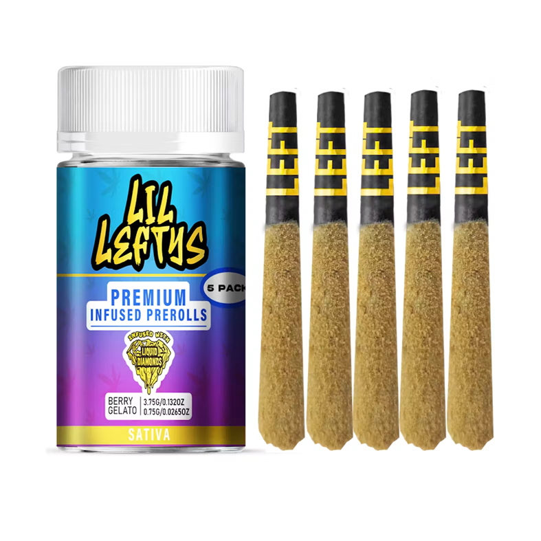 Left Coast | Berry Gelato | 5PK Infused Pre Roll 3.75g