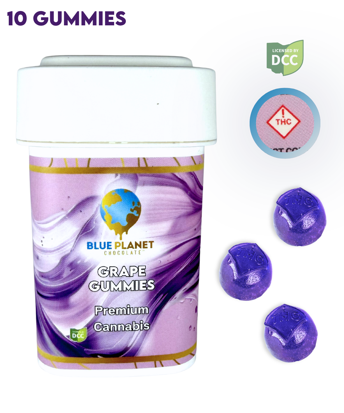 Grape Gummies | 10pk | [100mg]