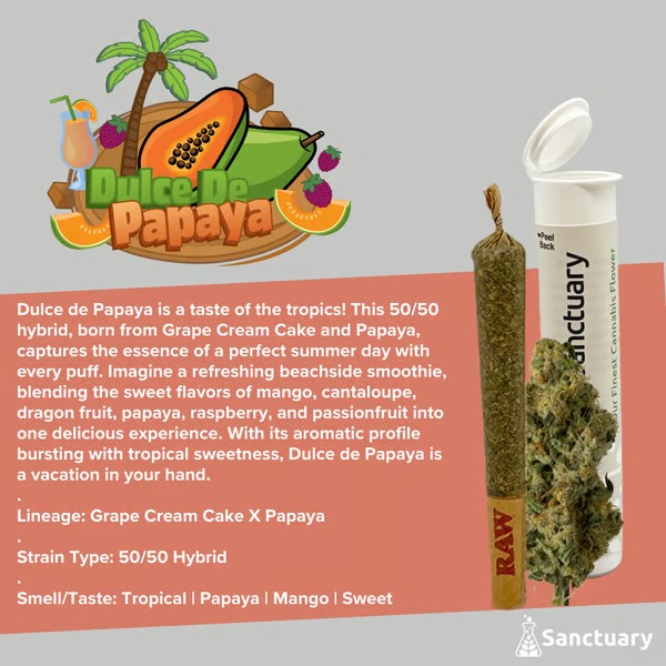 Dulce de Papaya | Pre-Roll | 1g
