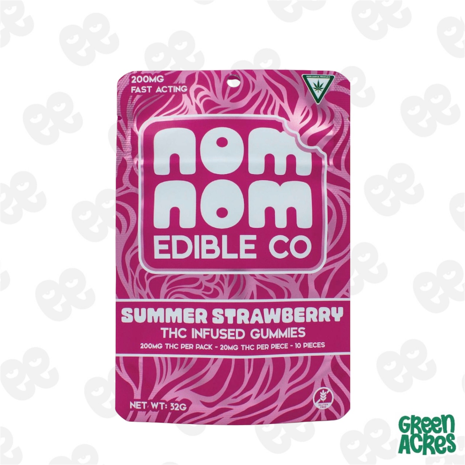 Nom Nom: Summer Strawberry Gummies 200MG