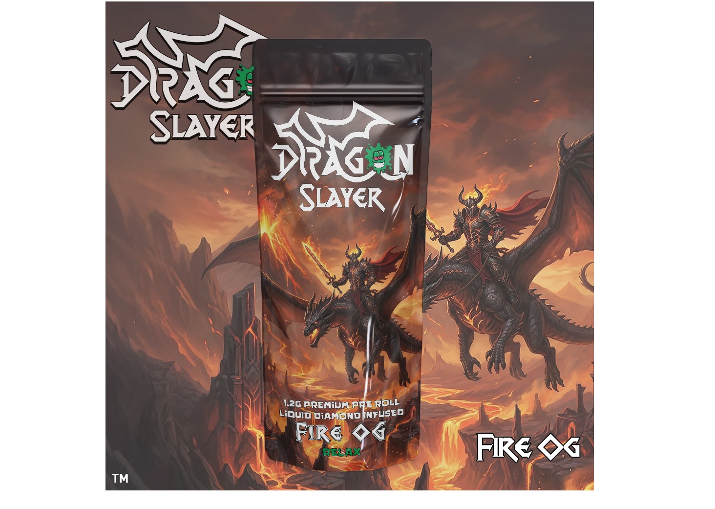 Dragon Slayer - Liquid Diamond Pre-roll 1.2g - Fire OG - Balance