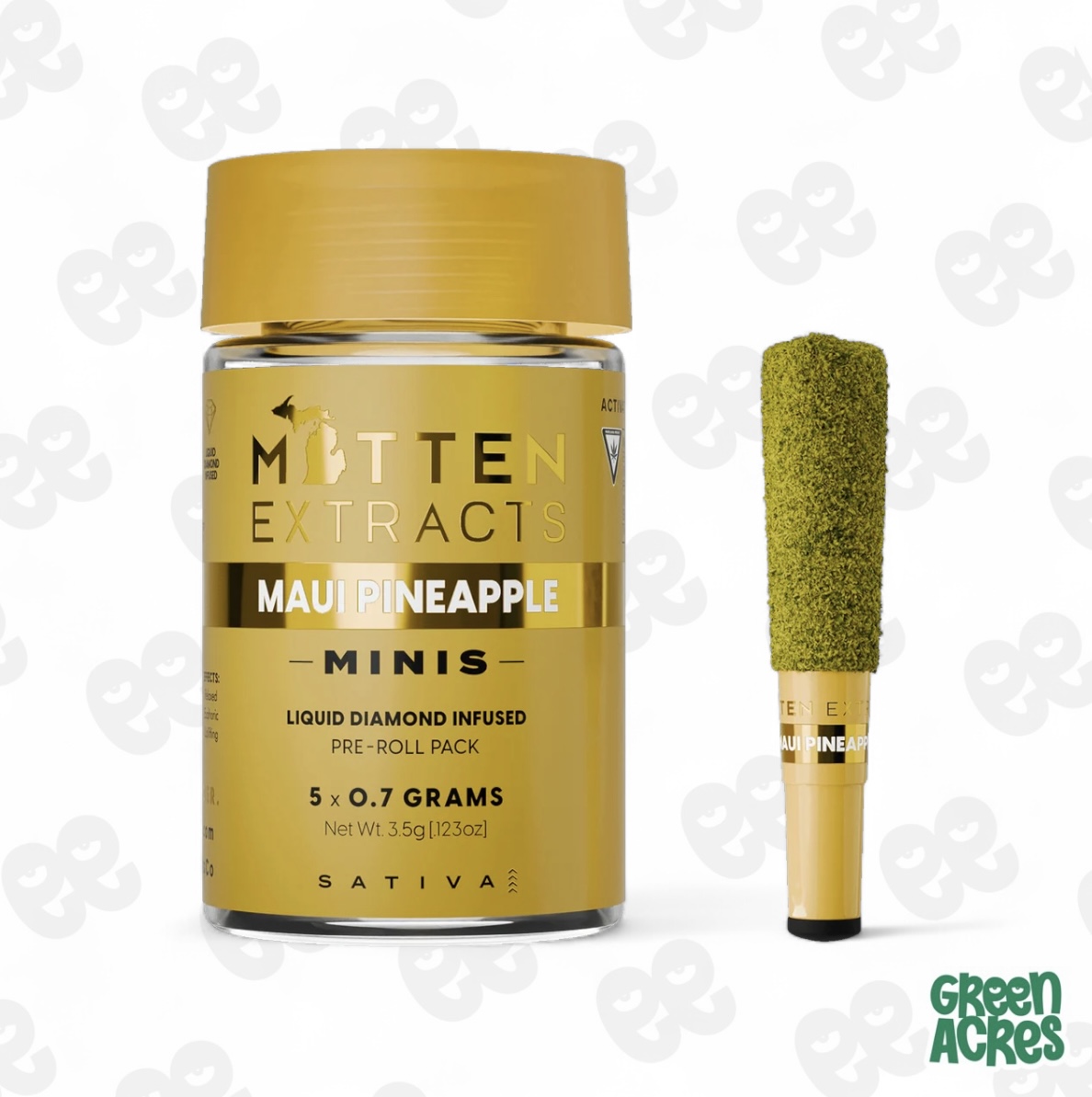 Maui Pineapple 5 Pack Infused Pre-Roll's (5x0.7g)