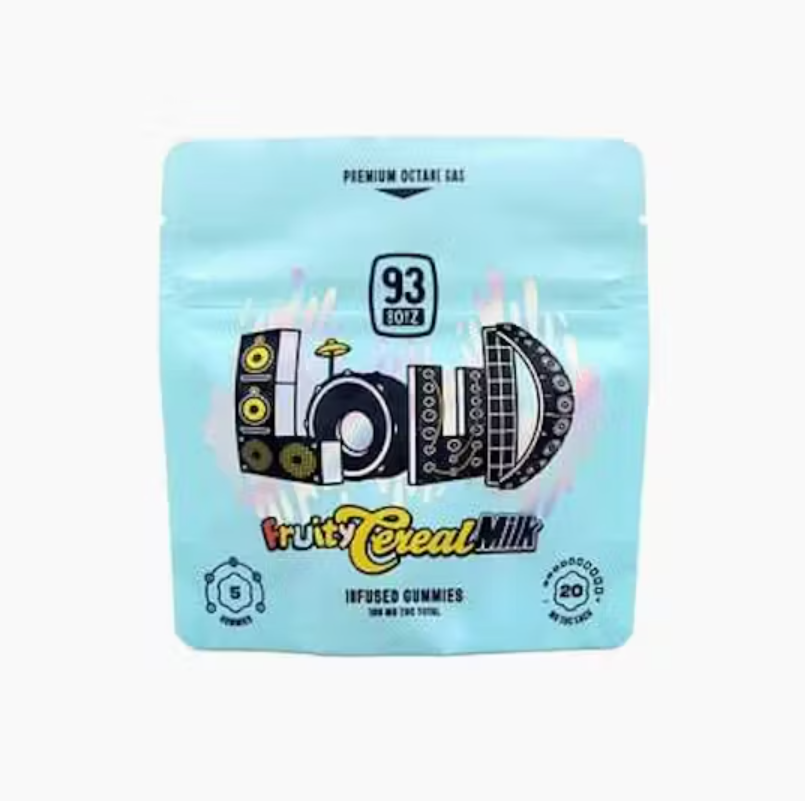 93 BOYZ LOUD Gummies 100mg: Fruity Cereal Milk 5pk
