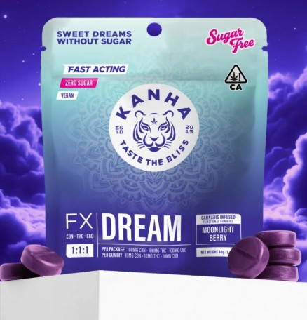 Kanha | Dream - Sugar-Free Moonlight Berry Nano Gummies | 100mg