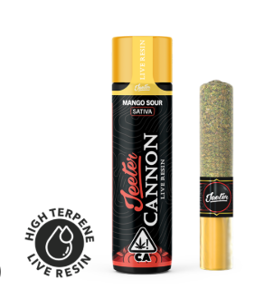 Jeeter Baby Cannons Mango Sour Preroll Live Resin Infused  1.3G